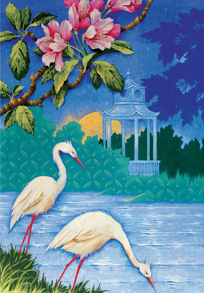 David Wolverson - storks by the waterside