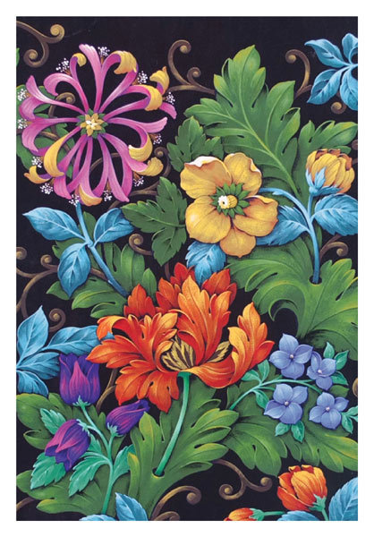 David Wolverson - flowers black background