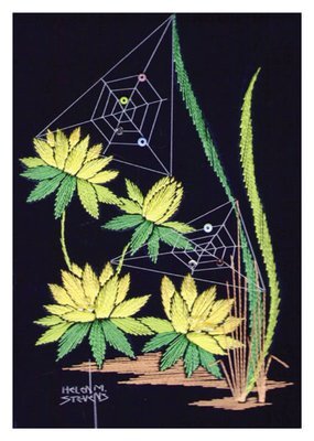 Helen M. Stevens - flowers with cobweb