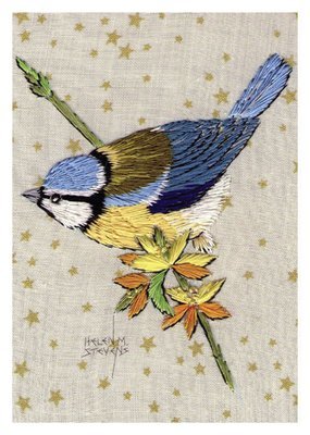Helen M. Stevens -from an embroidery Blue tit