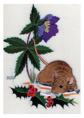 Helen M. Stevens - mouse with holly
