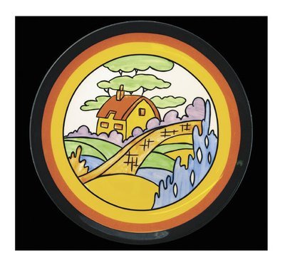 Clarice Cliff - Orange roof cottage