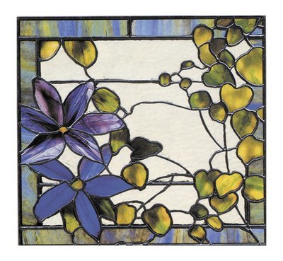 tiffany glass clematis stained