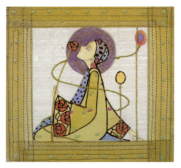Brigett Hill - Mackintosh style Lady with rose