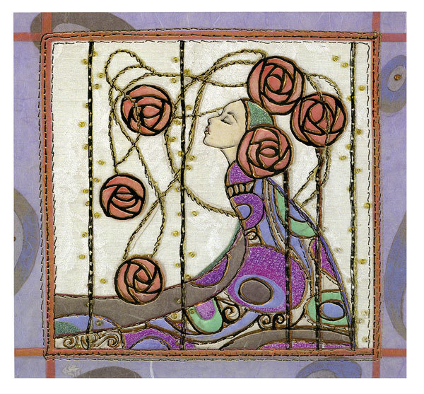 Brigett Hill -Mackintosh style  Lady with Roses