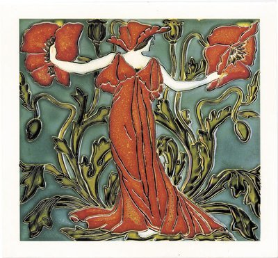 Walter Crane Floras train poppies