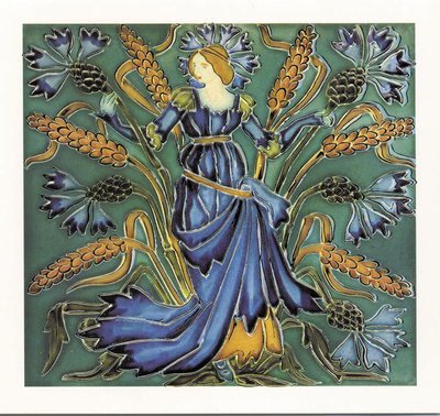 Walter Crane Floras train cornflowers