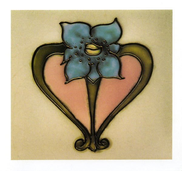 Art Nouveau - blue flower