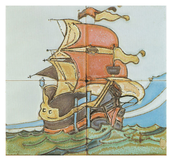 Jackfield tile museum card -  Candy &amp; Co - ship