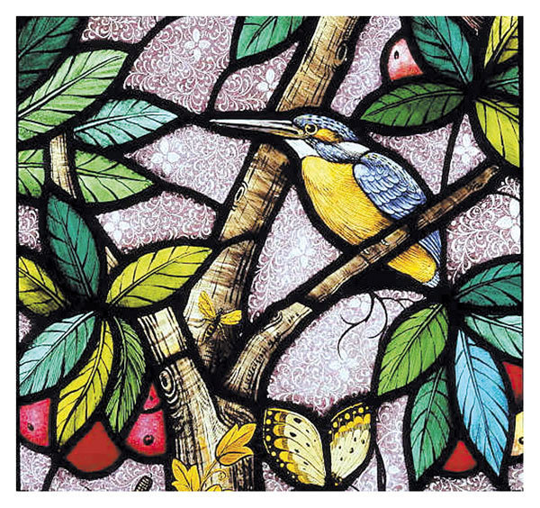 Stained glass, Daniel Cotter -  The Kingfisher