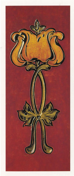 Art Nouveau - orange flower