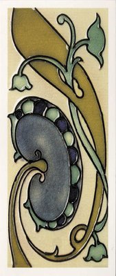 Art Nouveau - blue seed pod