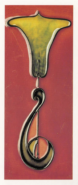 Art Nouveau - green lily
