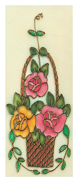 Art Nouveau -tile flower basket