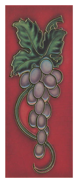 Art Nouveau -tile grapes