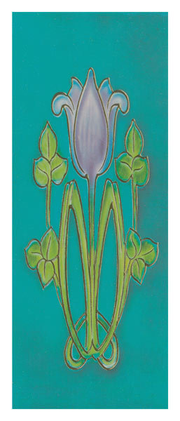 Art Nouveau - tile lilac flower