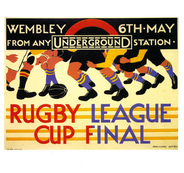 Rugby League Cup Final - underground poster