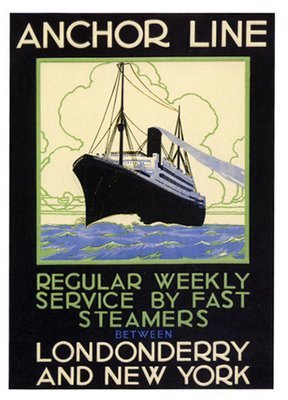 Anchor Line - Londonderry and New York card