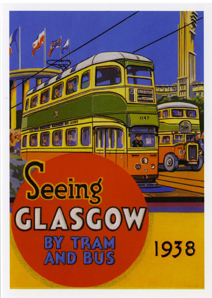 Glasgow transport greeting card