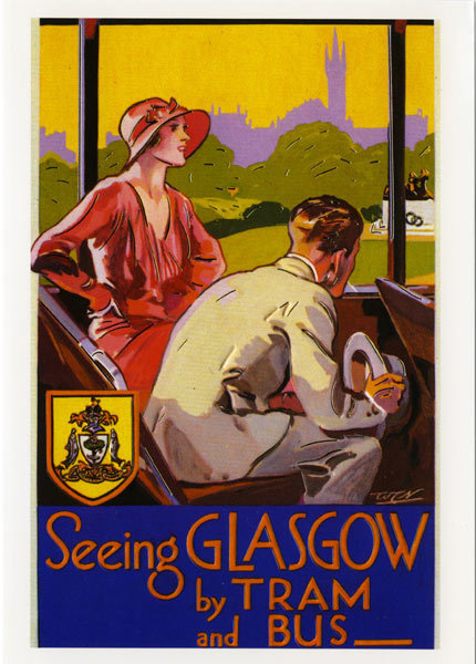 Seeing Glasgow poster greeting card