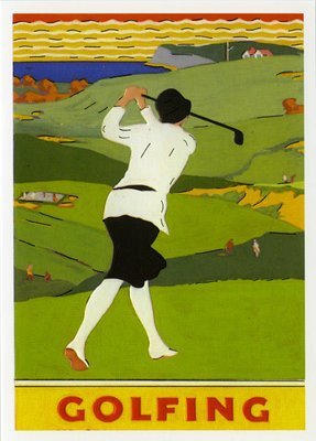 Golfing greeting card