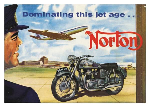 Norton motorcycle advertisement card