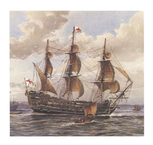 Royal Navy battleship greeting card