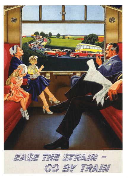 Ease the Strain - Go by Train card