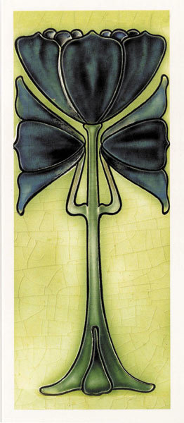 Art Nouveau - dark blue flower