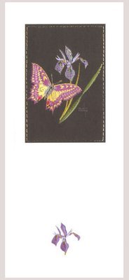 Helen M Stevens - Swallowtail butterfly and iris