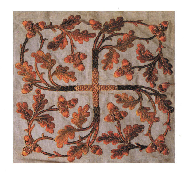 Ecclesiastical card - Liverpool Oak sampler