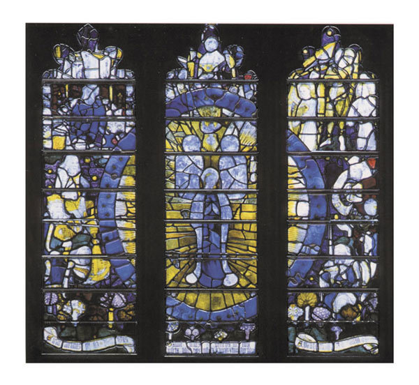 Ecclesiastical card - Malvern Priory - Magnificat stained glass
