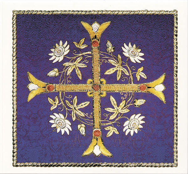 Ecclesiastical card - Malvern Priory - Holy Trinity embroidery