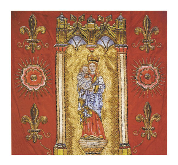 Ecclesiastical Embroidery card - Buckfast Abbey - Our Lady of Buckfast