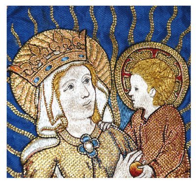Church embroidery - Madonna and child