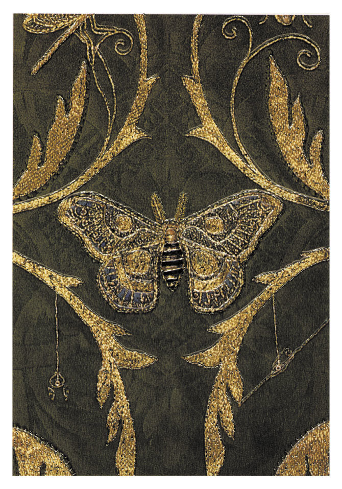 Ecclesiastical card - York Minster - Green butterfly embroidery