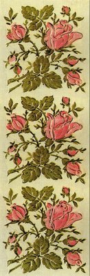 Bookmark - pink roses