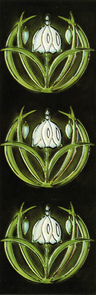 Bookmark - Art Deco snowdrops