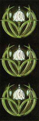 Bookmark - Art Deco snowdrops
