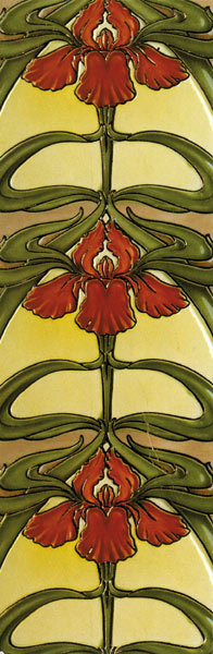 Bookmark - Art Deco iris tile