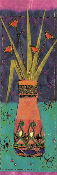 Bookmark -  vase of flowers - Brigett Hill