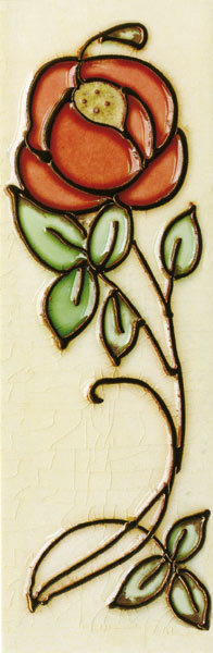 Bookmark -  Single red rose