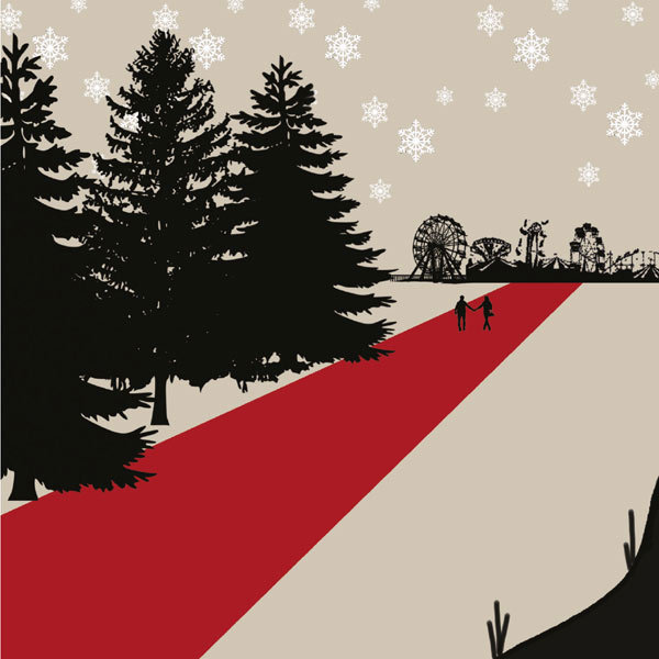 Pack of 8 cards - fairground in winter