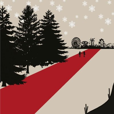 Pack of 8 cards - fairground in winter