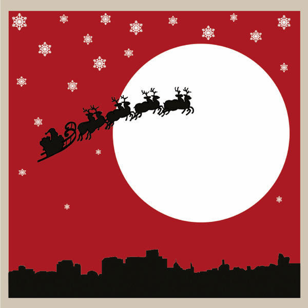 Pack of 8 cards - sleigh in the sky