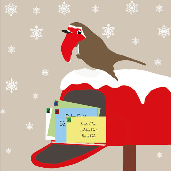 Pack of 8 cards - robin on the mailbox