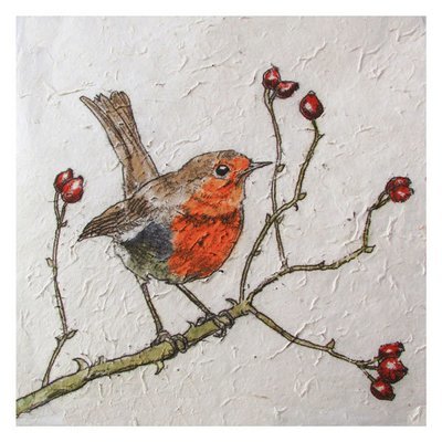 Pack of 8 cards - Robin in winter
