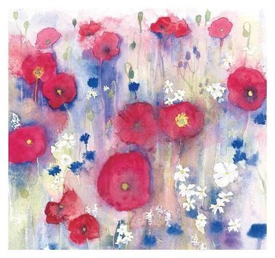 Penny Silverthorne - poppies - mini card