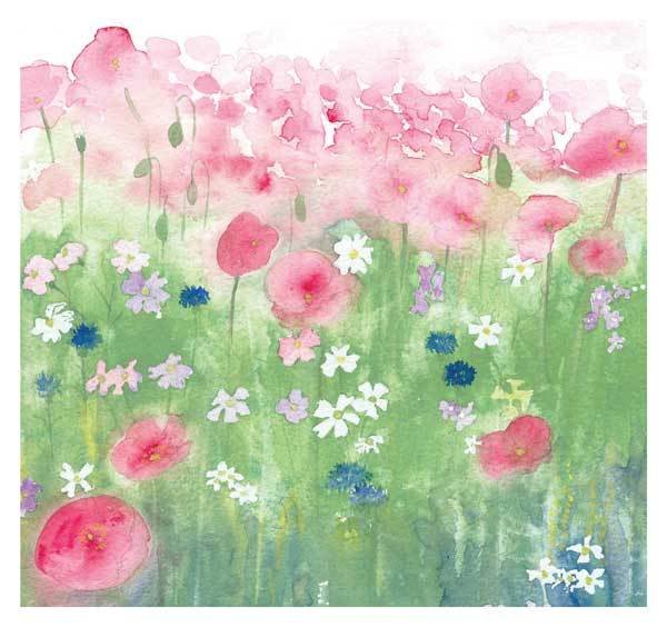 Penny Silverthorne - poppies - mini card