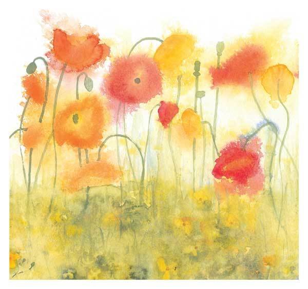 Penny Silverthorne - Icelandic poppies - mini card